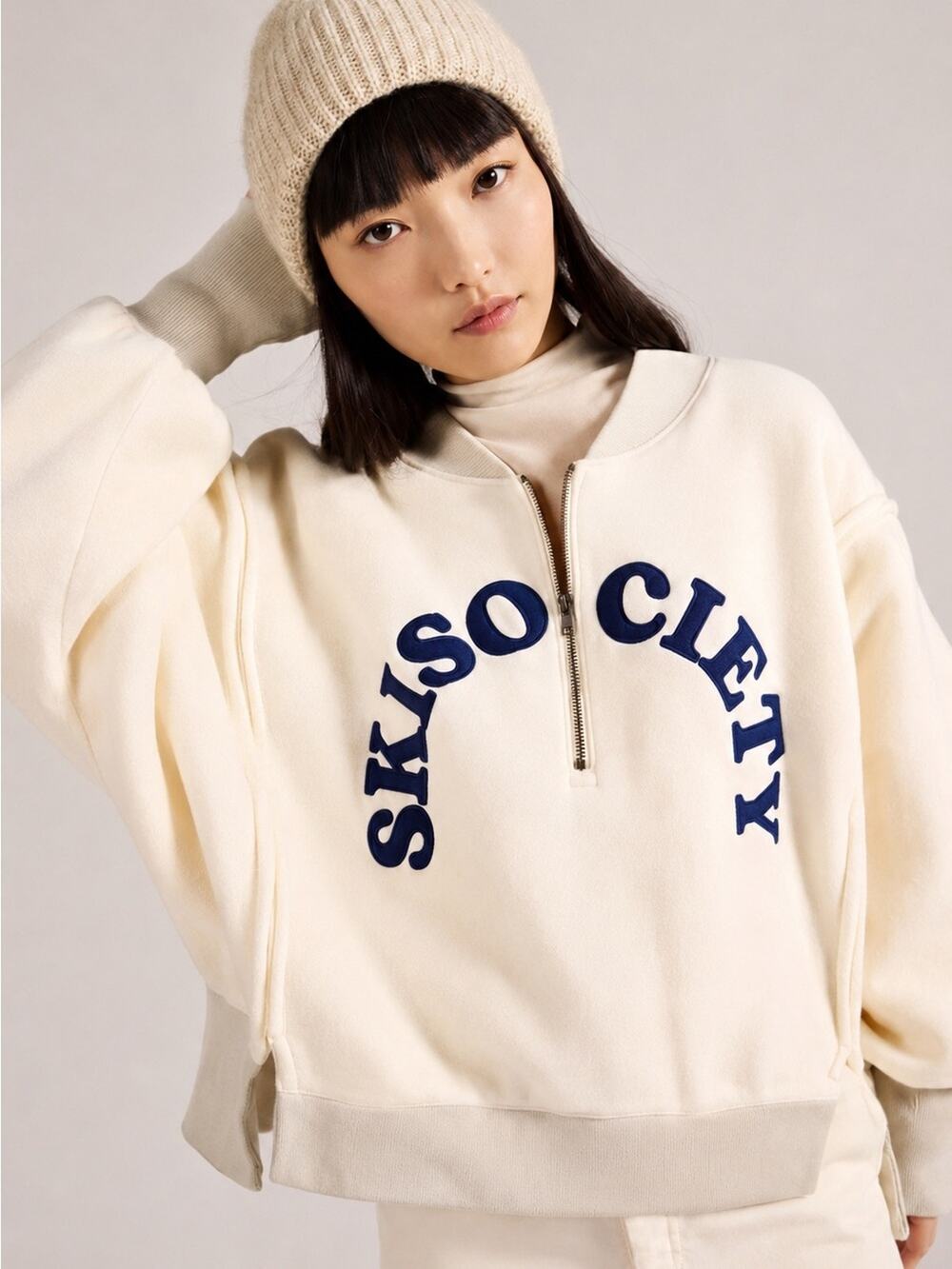 Free People Tricia Fix Ski Society Quarter Zip